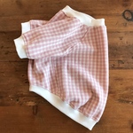 フレブル服　Mサイズ　ラグラントレーナー  ピンクギンガムチェック