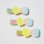 パステルリボンのヘアクリップ*送料無料