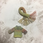 SALEパステルカラー　モヘアのセーターとマフラー