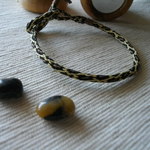 "ヒョウ柄"組紐ミサンガ（khm159）