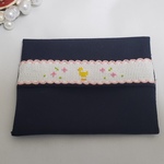 可愛いハートのポケットティッシュケース　クロスステッチ刺繍