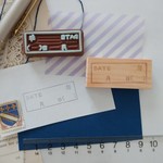 日付 シンプル 消しゴムはんこ