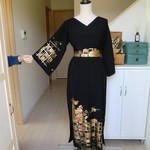 SVL52  着物リメイク　ロングワンピ