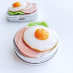 つやつやハムエッグの小物入れ    フェイクフード 