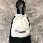 お名前刺繍入り シューズケース 持ち手付き巾着袋☆