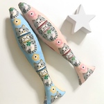 猫おもちゃ　さかな型☆けりぐるみ  2個セット