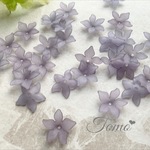 ★新色追加★【30個】グレー  花びら  シーグラス  すりガラス  アクリルパーツ 22mm♡ #32512