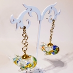 【再販】ジンベイザメと琉球ガラスのピアス/イヤリング