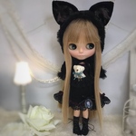 ネオブライス   服　ニット  ねこ耳頭巾とくまちゃんポッケのドレス