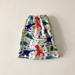着替え袋 32×30/dinosaur:white