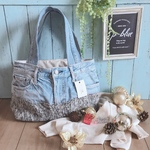 デニム×ミックスグレージュ♡トート