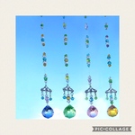  ジュエリー風サンキャッチャー【ピンク】