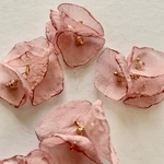 Import3枚花びらパーツ＊ライトピンク4個