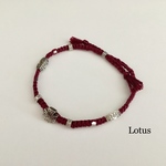 【メンズ】　ミサンガブレスレット　バーガンディー