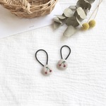 さくらんぼの刺繍ヘアゴム 20mm/1個＊4種