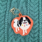 狆 刺繍チャーム