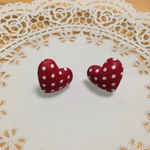 ハートドット樹脂ピアス