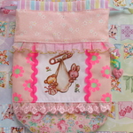 hana*ハンドメイド☆縦長巾着レトロアニマルベビー×ハロベビ