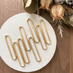 8pcs Handmade* 資材 B20-237 gold oval hoop