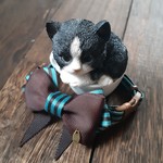 【首輪】特別再販1点のみ　サイズ選べる（S又はM）　猫　小型犬　中型犬　『チョコミントリボン』