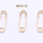 送料無料 20個 チャームパーツ カブトピン 1穴 8×24mm ゴールド【20ヶ】 M4315
