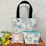 ジョリーフルールミニトートセット★エメラルドグリーン★ジョリーフルール