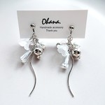 螺旋 シルバー フラワー イヤリングorピアス