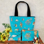 ジョリーフルールミニトートセット★ジョリーフルールポーチ★スピカブルー