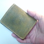 オリーブシュリンクヌメ革ショートウオレット(特別価格)