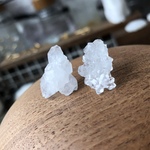 [188]. ◆モロッコ産水晶◆原石　スタッドピアス