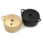 1個 鍋 2カラー(選択可能) ミニチュア 調理器具 クッキング 用品 カスタム ドール用品 ドールハウス