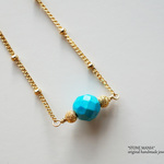 ♡End of summer♡Turquoise blue long necklace♡