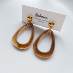 再販♡べっ甲風 しずく イヤリングorピアス