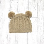 【ｈ様ご予約品】くま耳風のポンポン付き帽子　50cm