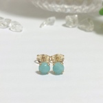 ・アマゾナイト＊petit＊ひと粒ピアス（4㎜）