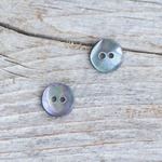 【丸型(定番)】アワビ貝ボタン#00104 2穴10mm　C/#SMK（スモーク）**30個セット