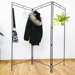 送料無料！【３面 大型ハンガーラック 150cm》ハイタイプ パーテーション 折りたたみ アイアンラック おしゃれインテリア  什器