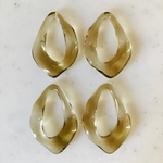 Clear Brown Drop Pendant Tops