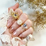 シンプルでオシャレなワンポイントアリッサムリング⋆*❁*
