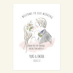 ウェルカムボード 結婚式 似顔絵