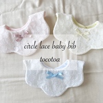 circle lace moku moku baby bib