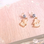 送料無料ゆきんこウサギのピアス/イヤリング(受注製作)