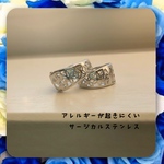 ステンレス製花柄透かしデザインシルバーピアス