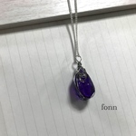 B級品　鉱石風ネックレス(紫)