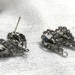 シルバー　ビジュー ラインストーン   ピアス パーツ
