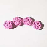 水引お花のフレークラベンダー色（4個セット）