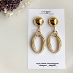 ✧ SALE ✧おおぶりツイストリングピアス＆イヤリング