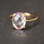 【☆選べる３サイズ☆】天然石☆宝石質ピンクアメジスト・リング ~pink amethyst~