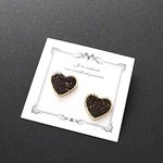 隕石　ギベオン　ハートのピアス　イヤリング