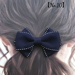 ≪送料込み≫10  あわせやすい！ネイビーステッチヘアゴム